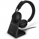 Зарядная станция и гарнитура Jabra EVOLVE2 65 Link 380A MS Stereo stand Black