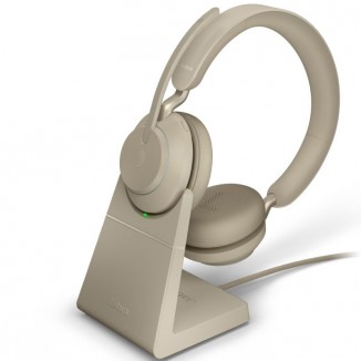 Зарядная станция и гарнитура Jabra EVOLVE2 65 Link 380A UC Stereo stand Beige