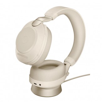 Bluetooth-гарнитура и зарядная база Jabra EVOLVE2 85 Link 380A MS Stereo stand Beige