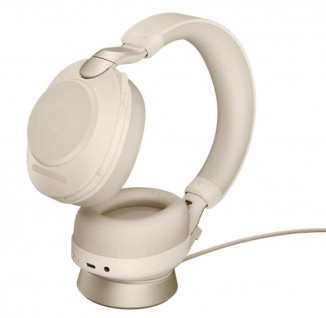 Bluetooth-гарнитура и зарядная база Jabra EVOLVE2 85 Link 380C MS Stereo stand Beige