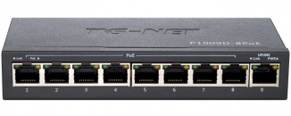 Коммутатор неуправляемый TG-NET P1009D-8PoE-120W