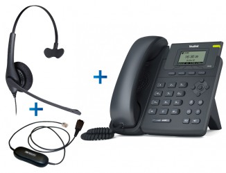 Комплект гарнитуры Jabra BIZ 1500 Mono QD и IP-телефона Yealink SIP-T19 E2