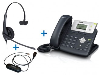 Комплект гарнитуры Jabra BIZ 1500 Mono QD и IP-телефона Yealink SIP-T21P E2