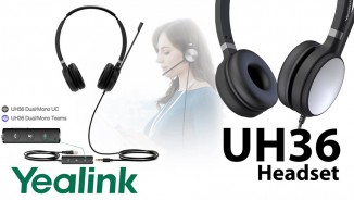 Проводная стерео гарнитура (JACK 3.5/USB-A) Yealink UH36 Dual-Teams