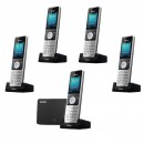 Комплект из 5 трубок и DECT-базы Yealink W56P 